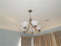 5 Light Frosted Pewter Pendant Light