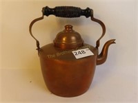 Tea Pot, Copper w/Wood Handle, Made in Finland