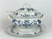 Blue Danube Soup Tureen with Underplate