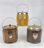 Vintage Wooden Biscuit Jars