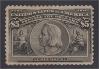 US Stamps #245 Mint Regummed with some thins and t