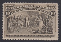 US Stamps #237 Mint LH fresh 4 margin 10 cent Colu