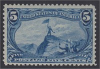US Stamps #288 Mint NH 5 cent Trans-Mississippi is