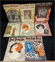 8 Vintage Jazz Sheet Music Big Bad Bill - Is Sweet