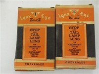 Antique lynx eye ruby glass Chevy parts Each x 2