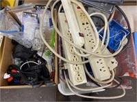 Electrical boxes, power strips, cords, etc