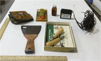 Lot w/linoleum cutters & putting knife