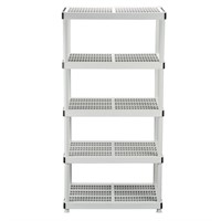 $55  Gray 5-Tier Storage Unit (36W x 72H x 24D)