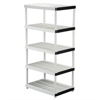 $55  Gray 5-Tier Storage Unit (36W x 72H x 24D)