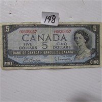 1954 CDN $5 BILL