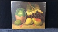 Antique Still Life Painting Unsigned Unframed