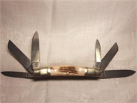 Hen & Rooster 6 Blade Stag Handle (German) RARE