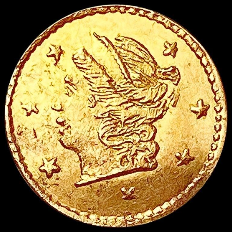 1871 Round BG-812 California Gold Quarter