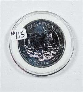 2013  $5 Canada  1 oz . silver  Wildlife Pronghorn
