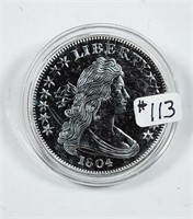 Liberty  One troy ounce .999 silver round