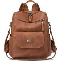 One Size  BATE PU Leather Backpack Purse  Waterpro