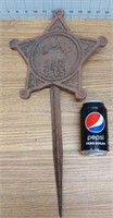 Cast iron union soldier grave marker