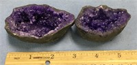 2 Purple crystal specimens        (2)