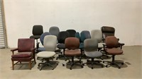 (Qty -14) Assorted Rolling Office Chairs-