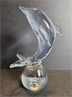 Glass Dolphin Figurine - Paperweight