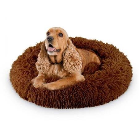 NEW | Show & Tail Donut-Dog Bed with Cozy Stres...