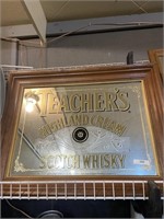 teachers Highland cream scotch whiskey mirror