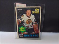 1970 Tony Esposito All Star Hockey Card