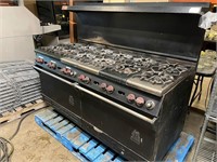 Wolf 12 Burner Range and Double Oven NG Gas
