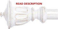 White Curtain Rods  Adjustable 45 -90