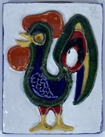 ITALIAN CERAMIC ROOSTER PLAQUE