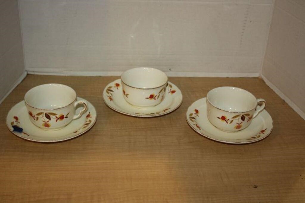 TEACUP & SAUCER HALL'S AUTUMN LEAVES PATTERN