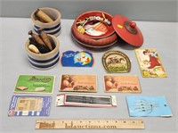 Sewing Box; Needles & Lot Collection