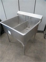 S/S 2 WELL SINK APPROX. 3' X 30"