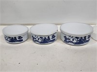 New 3 Piece Nesting Enameled Metal Dishes
