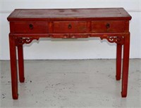 Chinese red lacquered table