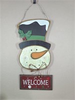 Large Snowman Hanging Sign