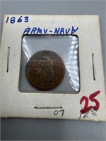 1863 Army & Navy Coin