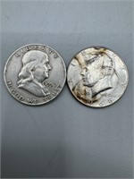 1968-D Kennedy Half Dollar, 1959-D Franklin Half D