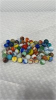 55 Vintage marbles Akro, vitro, peltier.