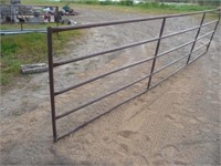 16 ft steel gate, 5 bar, round tubing