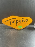 “Tapena” grab a fork tin sign