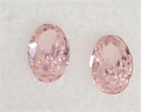 (2) Pink Sapphire Oval Cut Gemstones