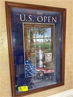 2005 US Open framed poster 27 in wide 39 in tall