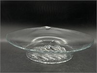 Vintage Blenko Crystal Angle Design Serving Bowl