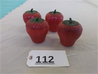 4 Hazel Atlas Strawberry Jars