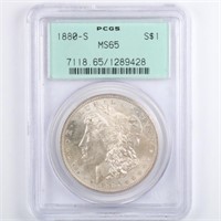 1880-S Morgan Dollar PCGS MS65 OGH