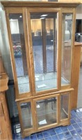 Tall 2 Stage Lighted Curio Cabinet