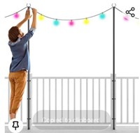 $130 Holiday Styling String Light Poles w/Hooks