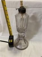 Antique Fliint Glass Oil Lamp