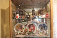 Top 2 Shelf of Collectibles in Lighted Curio